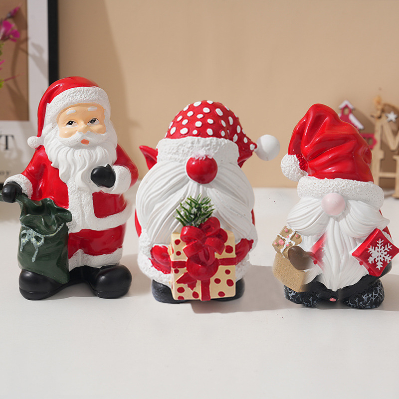 Vintage Collectible Santa - Ozdoba świąteczna z żywicy w kształcie