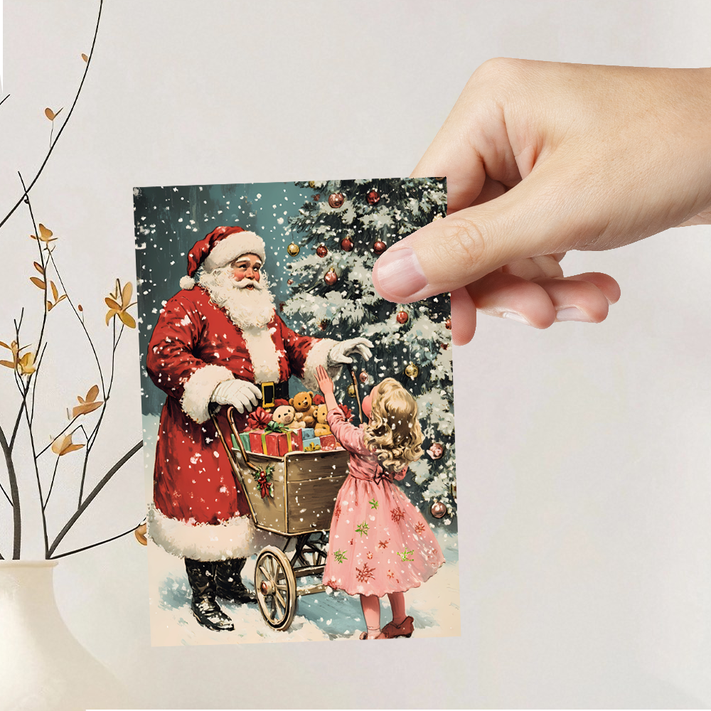 32 szt., vintage pocztówki świ – Vintage Collectible Santa recenzja i cena