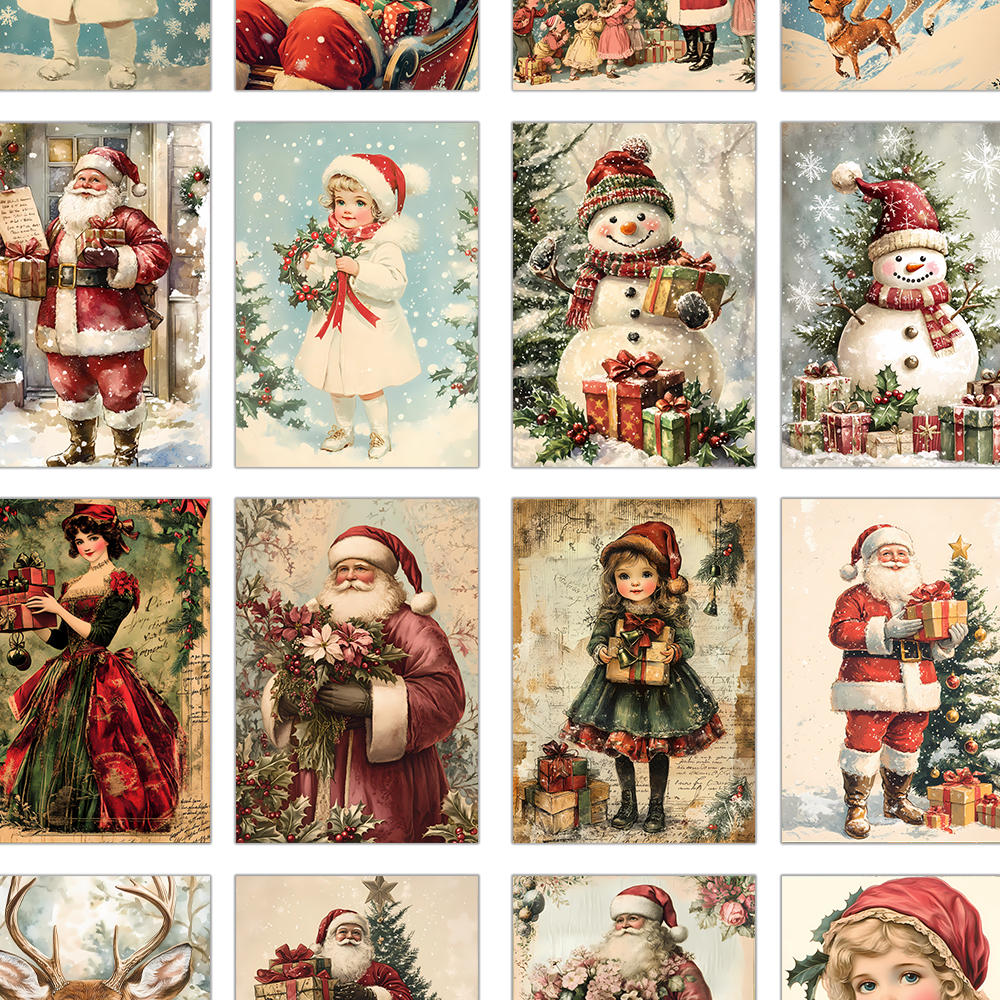 32 szt., vintage pocztówki świ – Vintage Collectible Santa recenzja i cena