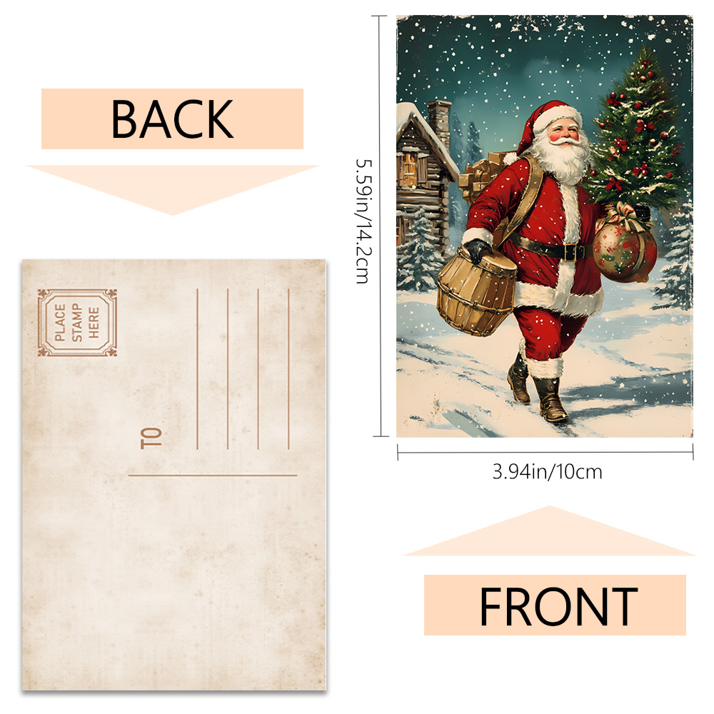 32 szt., vintage pocztówki świ – Vintage Collectible Santa recenzja i cena