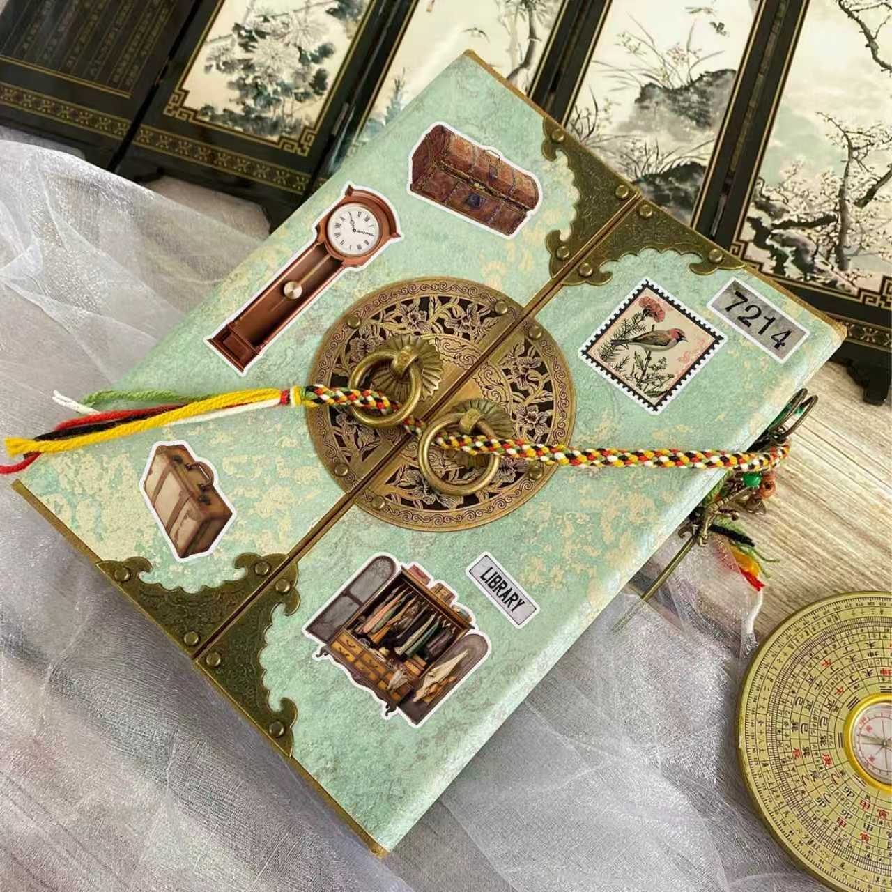 Naklejki w stylu vintage, nakl – Vintage Collectible Books recenzja i cena
