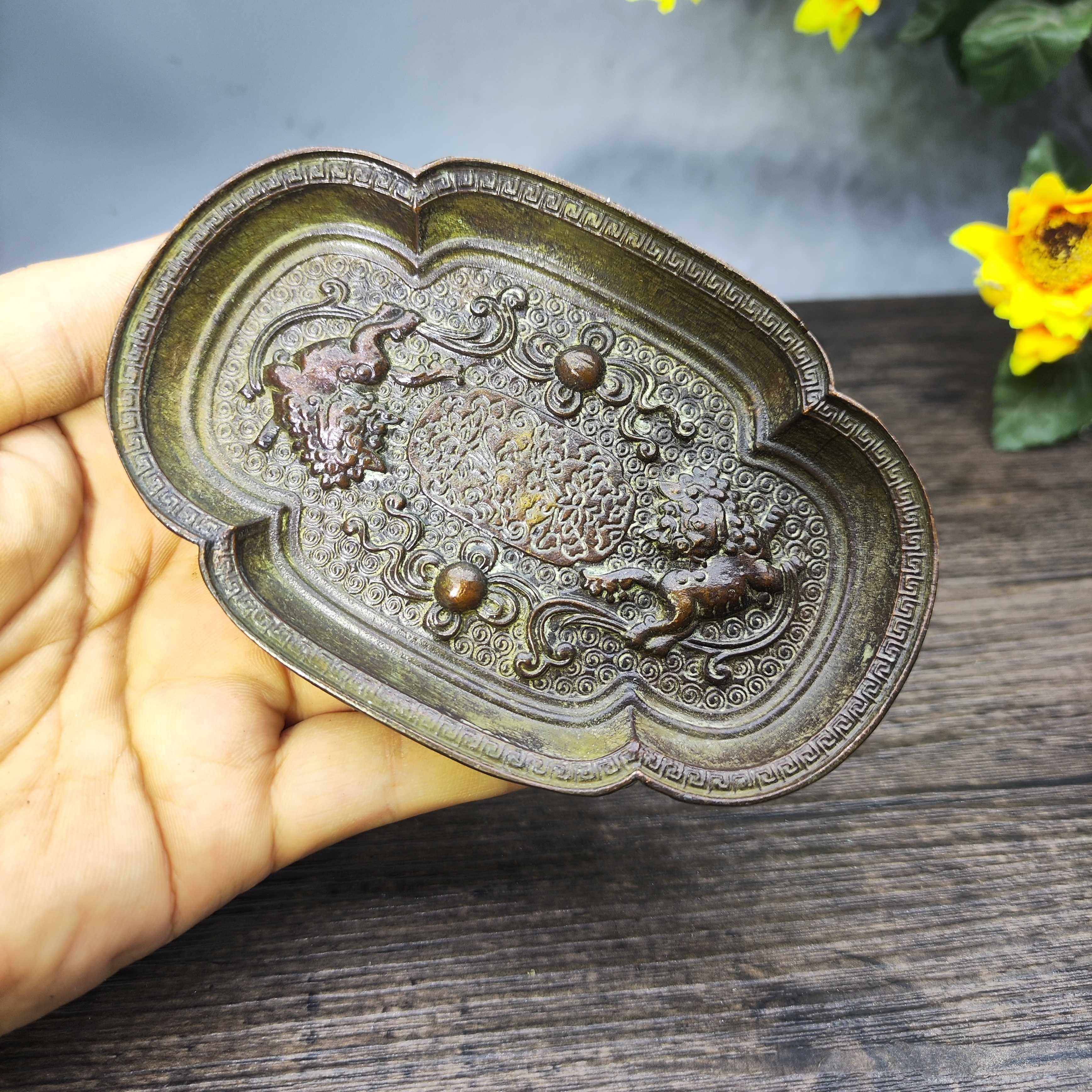 Antyczna miedziana popielniczk – Vintage Collectible Ashtrays recenzja i cena