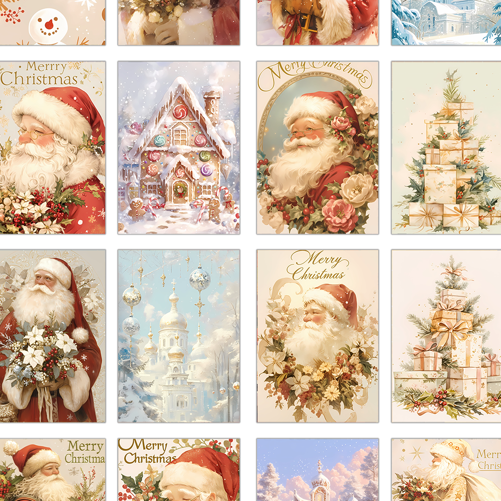 32 szt., vintage pocztówki świ – Vintage Collectible Santa recenzja i cena