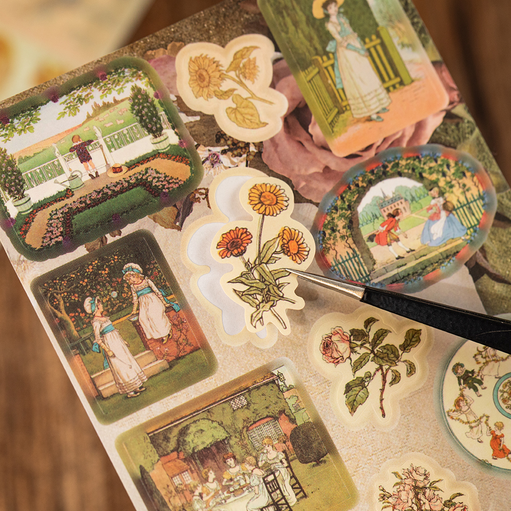 30/60 szt. Vintage Naklejki PE – Vintage Collectible Books recenzja i cena