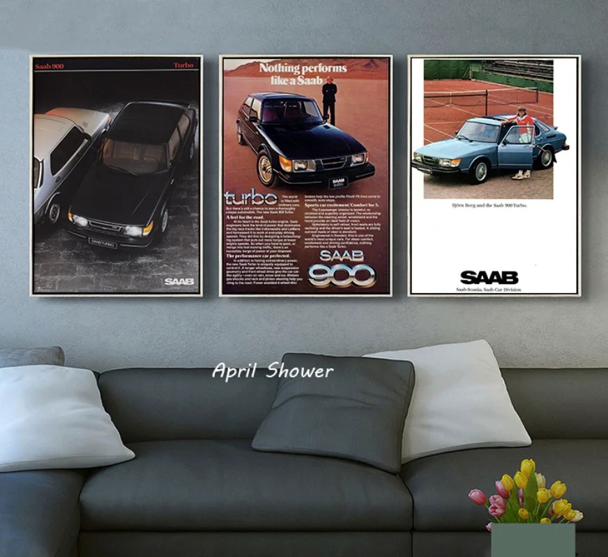 Classic Vintage Saab 900 Turbo – Vintage Collectible Posters recenzja i cena