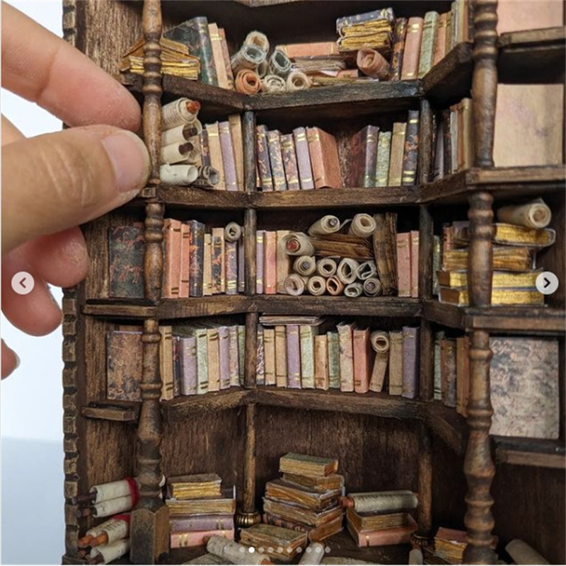 Miniaturowa biblioteczka, półk – Vintage And Collectible Books recenzja i cena
