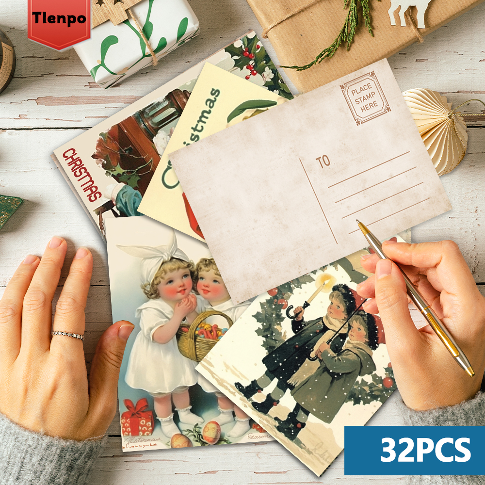 32 szt., vintage pocztówki świ – Vintage Collectible Santa recenzja i cena