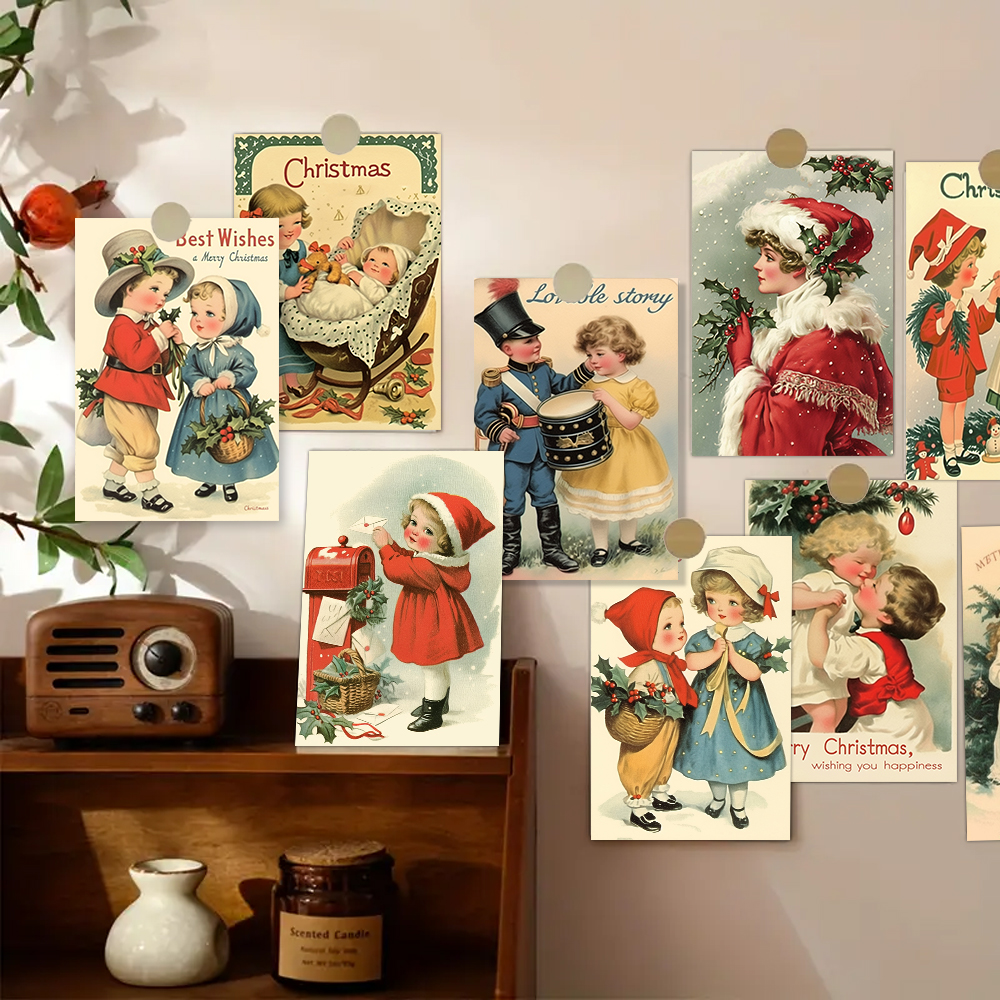 32 szt., vintage pocztówki świ – Vintage Collectible Santa recenzja i cena