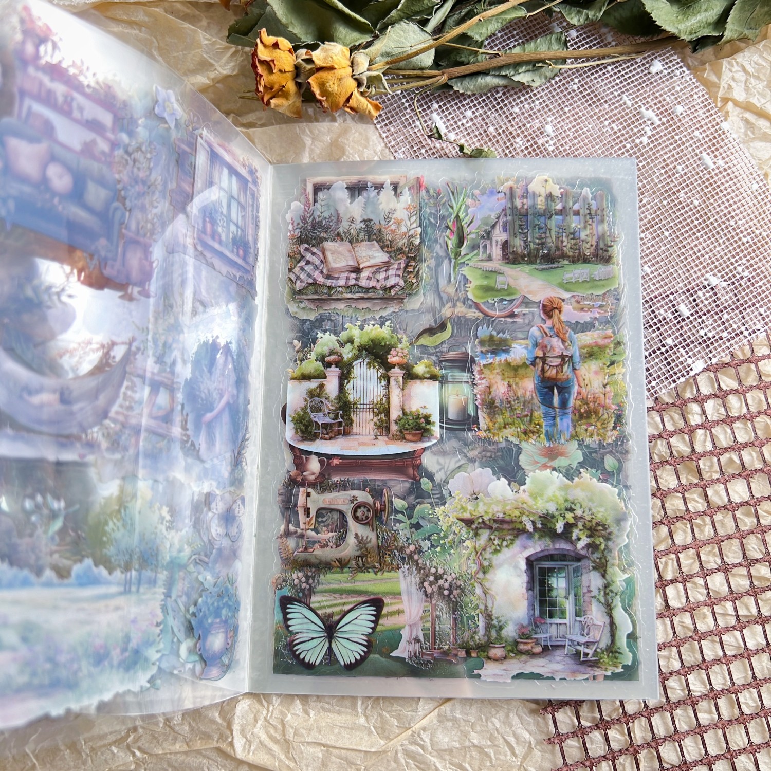 20 arkuszy naklejek w stylu vi – Vintage Collectible Books recenzja i cena