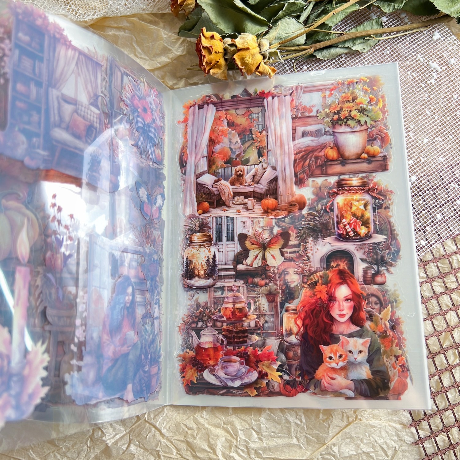 20 arkuszy naklejek w stylu vi – Vintage Collectible Books recenzja i cena