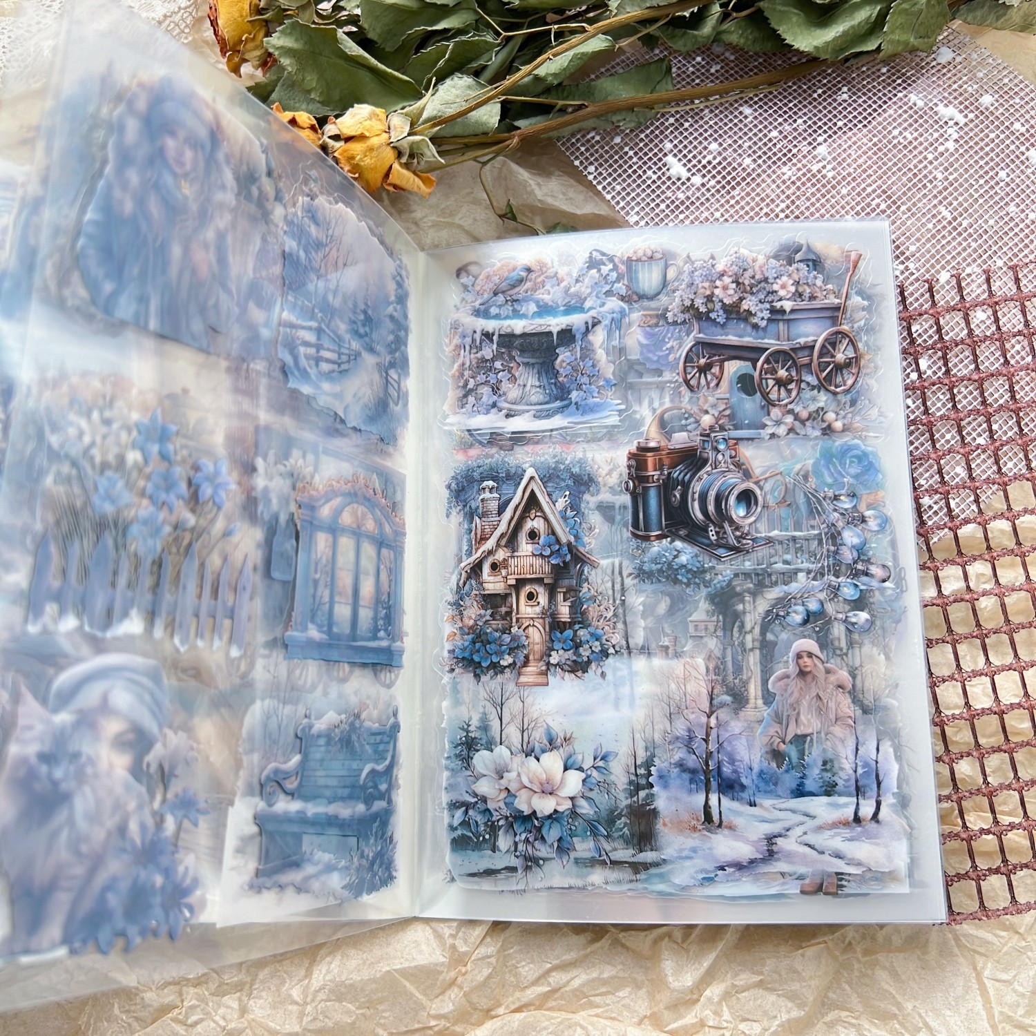 20 arkuszy naklejek w stylu vi – Vintage Collectible Books recenzja i cena